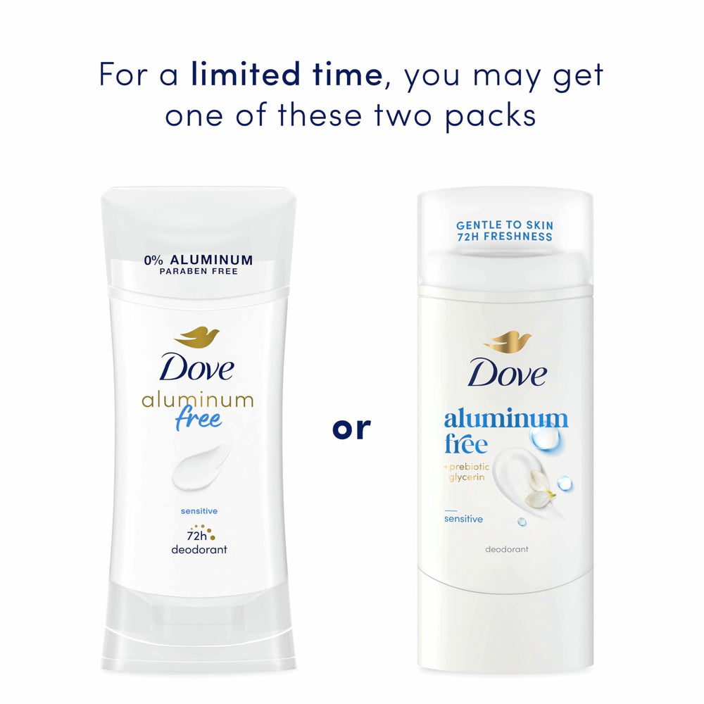 Dove Deodorant Stick Sensitive glide shot shows smooth application and clear residue-free finish