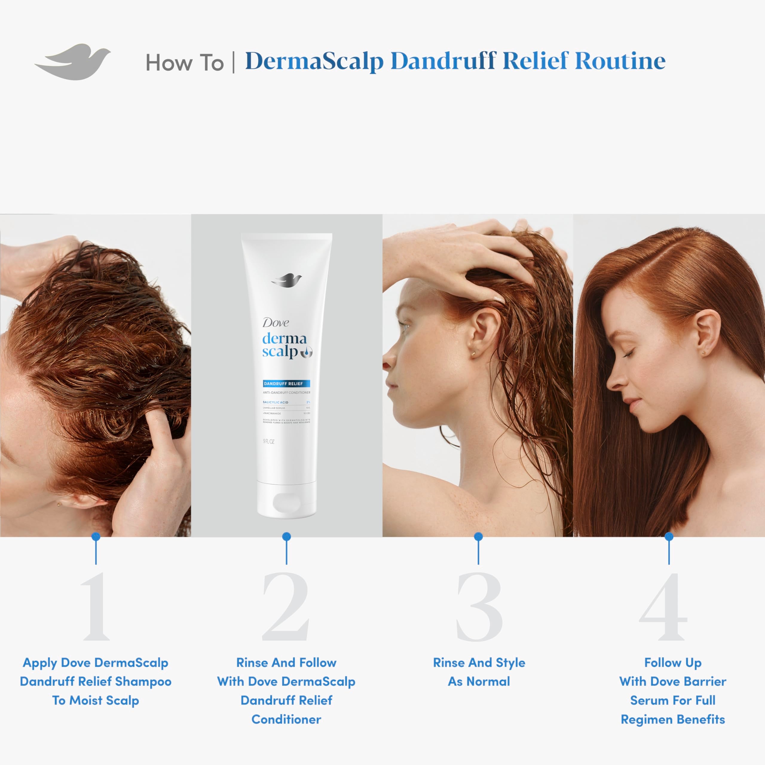 Dermatologist-developed Dove Derma Scalp line box