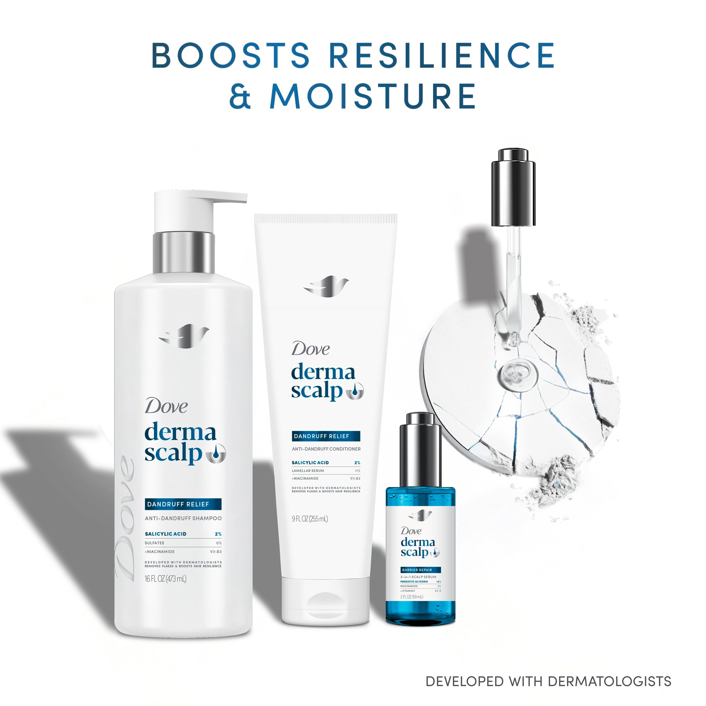 Dove Derma Scalp Dandruff Relief dermatologist-developed formula for scalp care