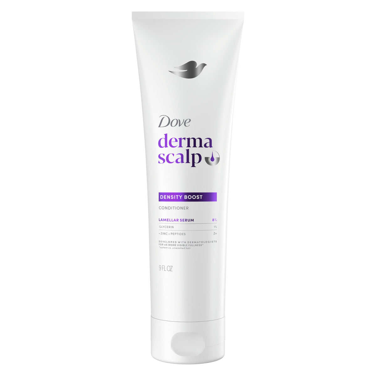 Dove Derma Scalp Density Boost bottle front for everyday conditioning.