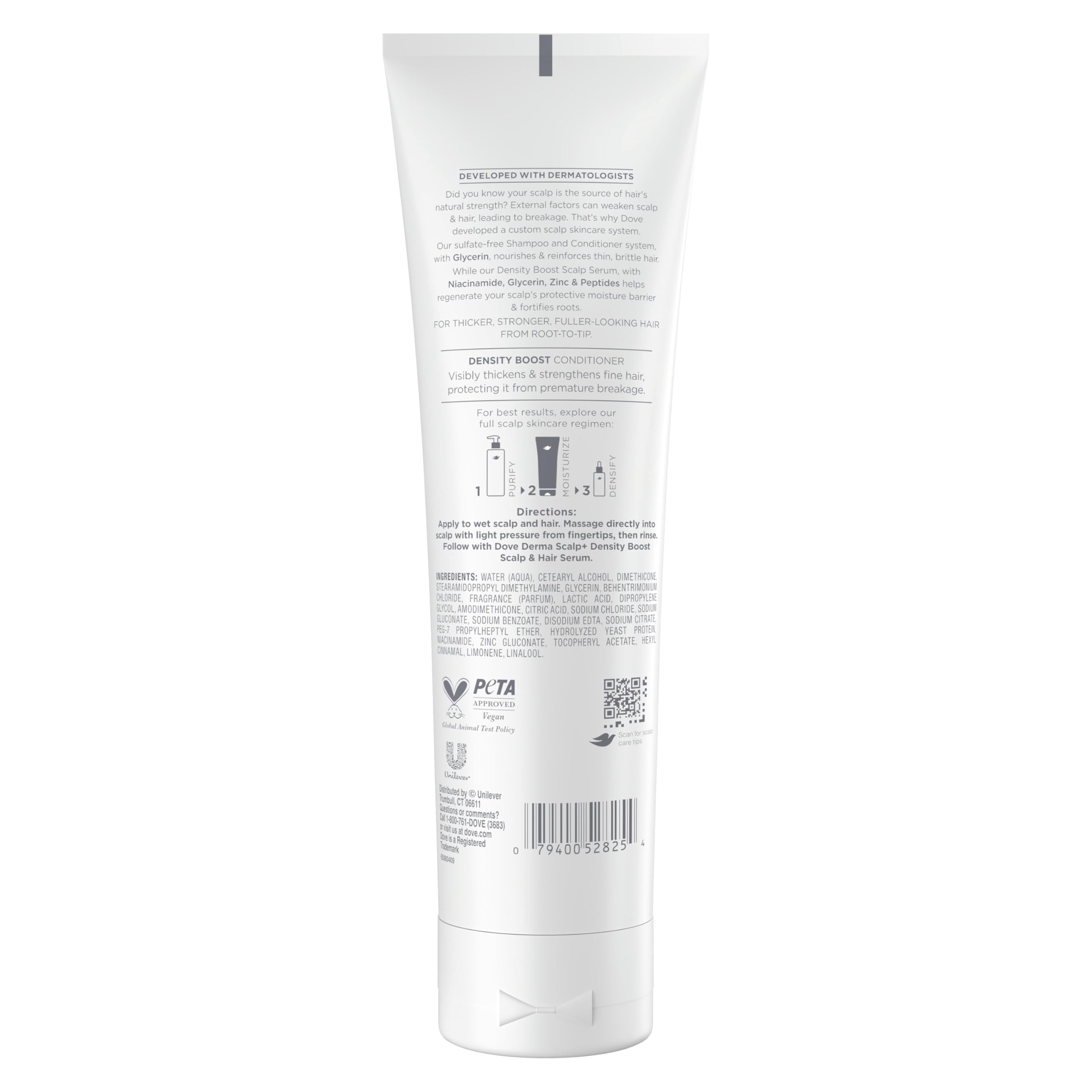 Dove Derma Scalp Density Boost bottle pour enables easy application.