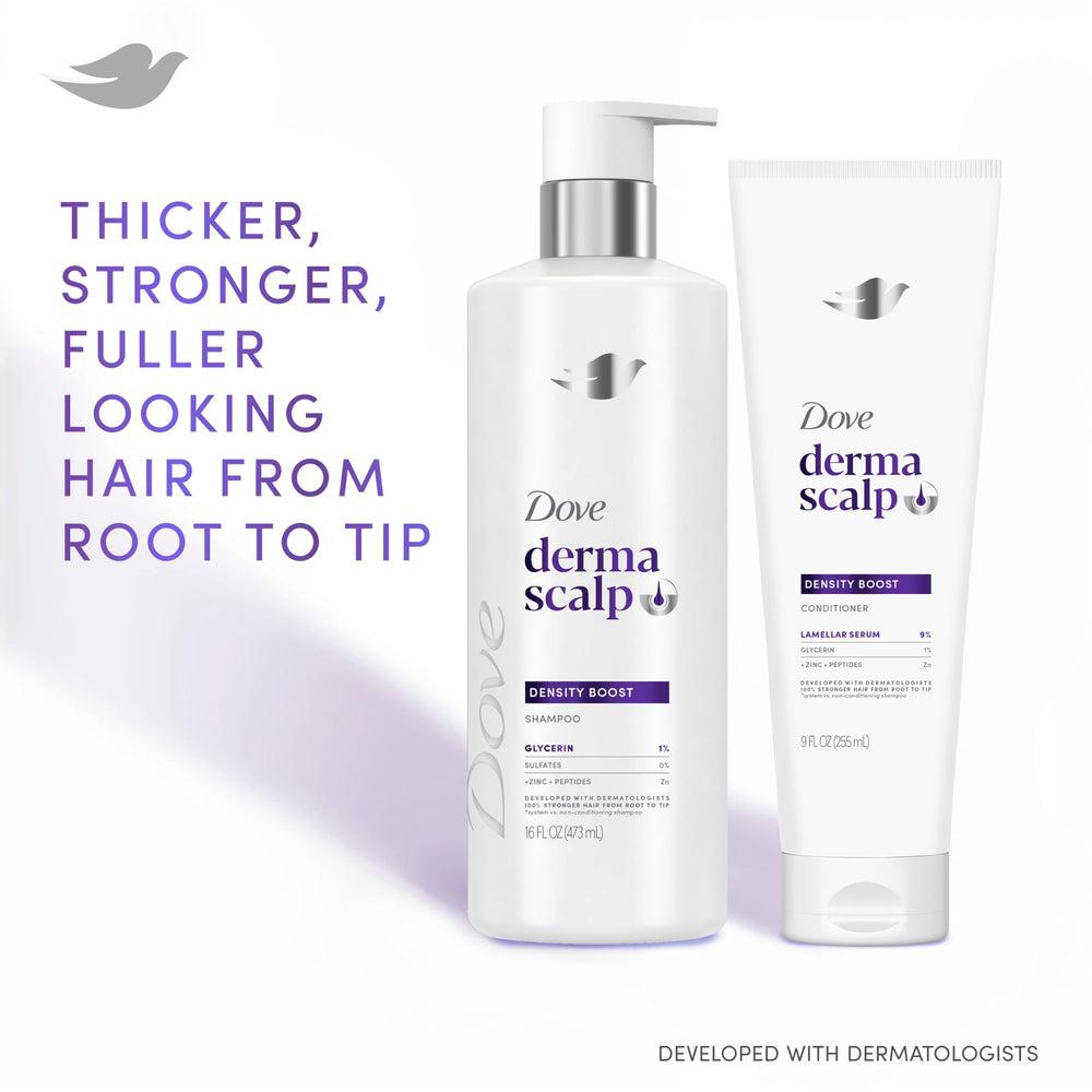 Dove Derma Scalp Density Boost Niacinamide and Glycerin ingredients close-up.