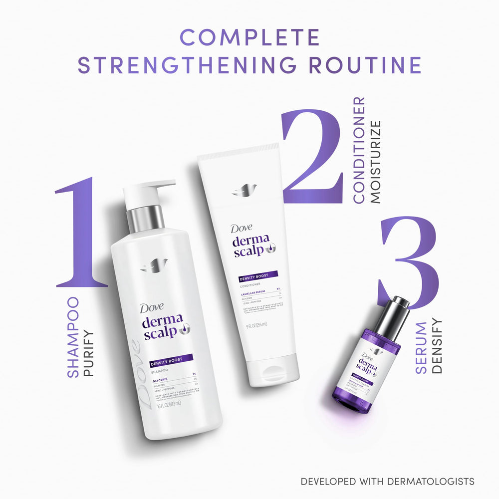 Dove Derma Scalp Density Boost supports scalp moisture barrier.