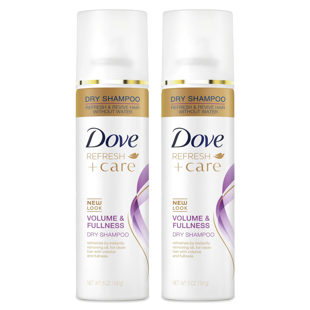 Dove Dry Shampoo Spray bottle shows volume boost at roots