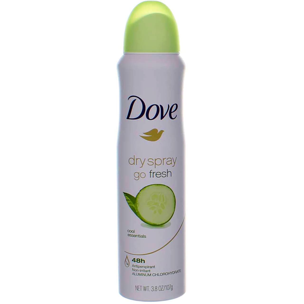Dove Dry Spray Cool Essentials bottle for quick-dry application