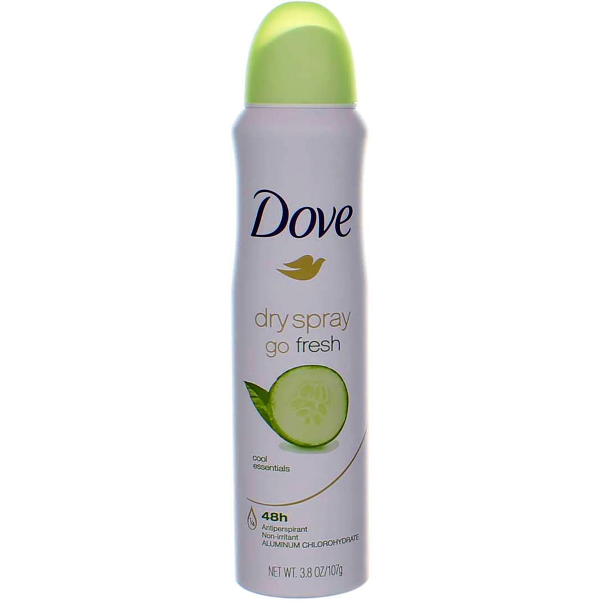 Dove Dry Spray Cool Essentials bottle for quick-dry application
