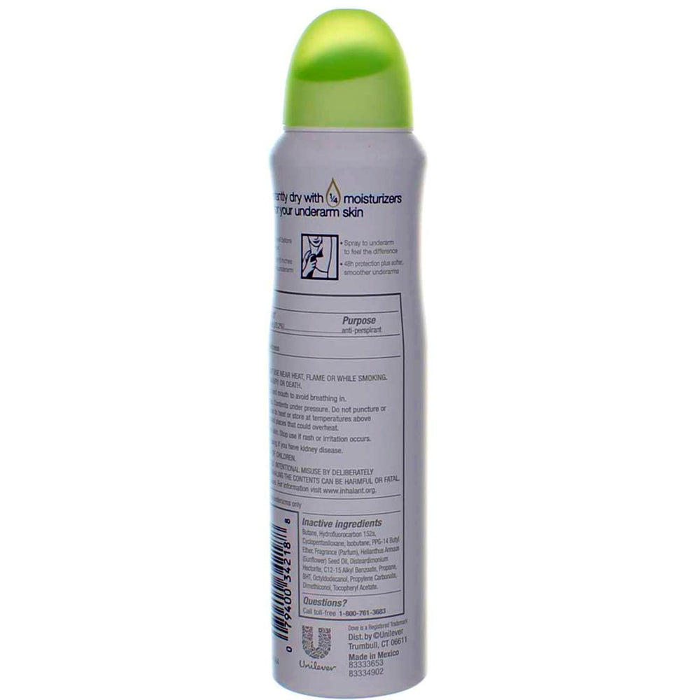 Dove cap close-up emphasizes hygienic, mess-free seal
