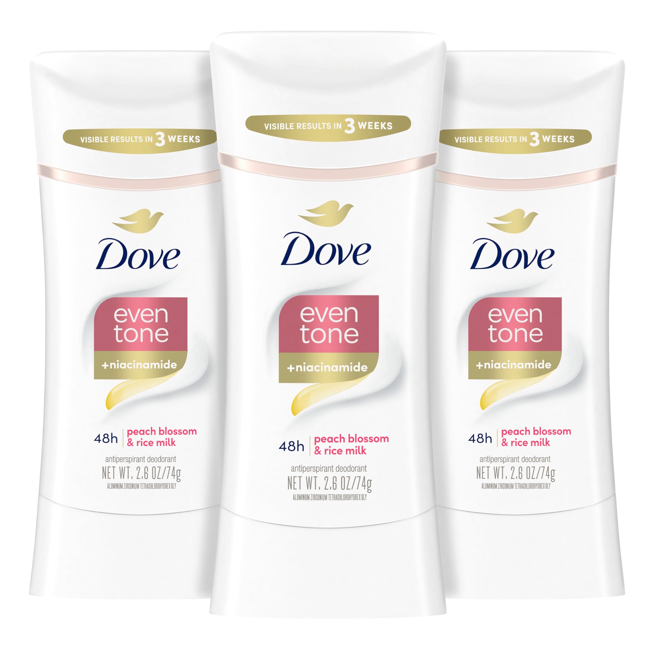 Dove Even Tone Peach Blossom Stick packaging for daily protection