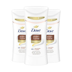 Dove Even Tone Shea Butter & Vanilla stick glides smoothly for long-lasting protection.