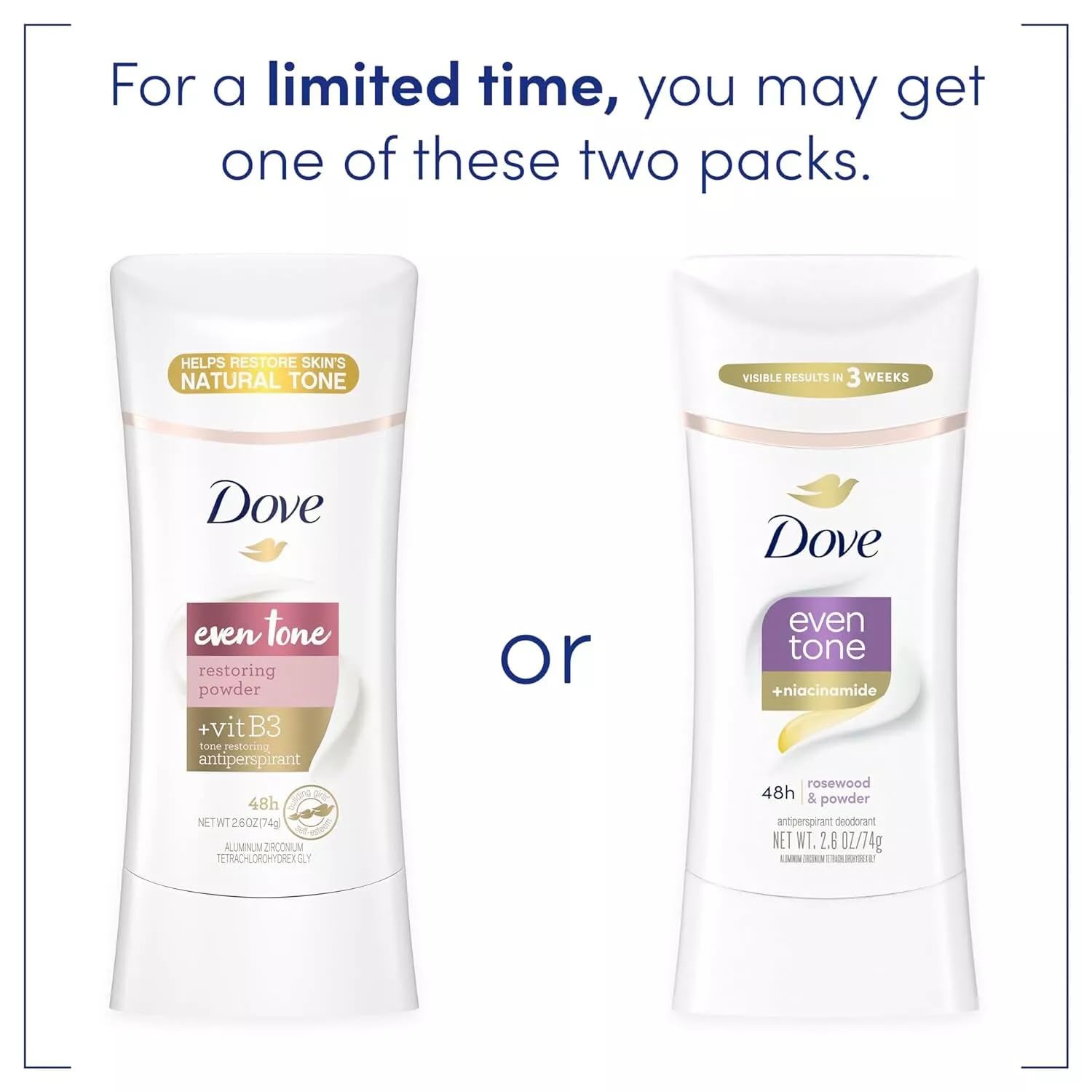 Dove Even Tone smooth-glide stick leaves no visible residue