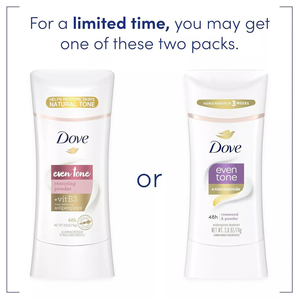 Dove Even Tone smooth-glide stick leaves no visible residue