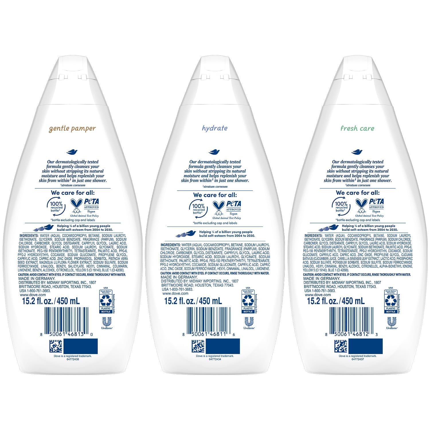 Dove Gentle Pamper foam demonstrates gentle cleansing for sensitive skin