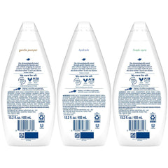 Dove Gentle Pamper foam demonstrates gentle cleansing for sensitive skin