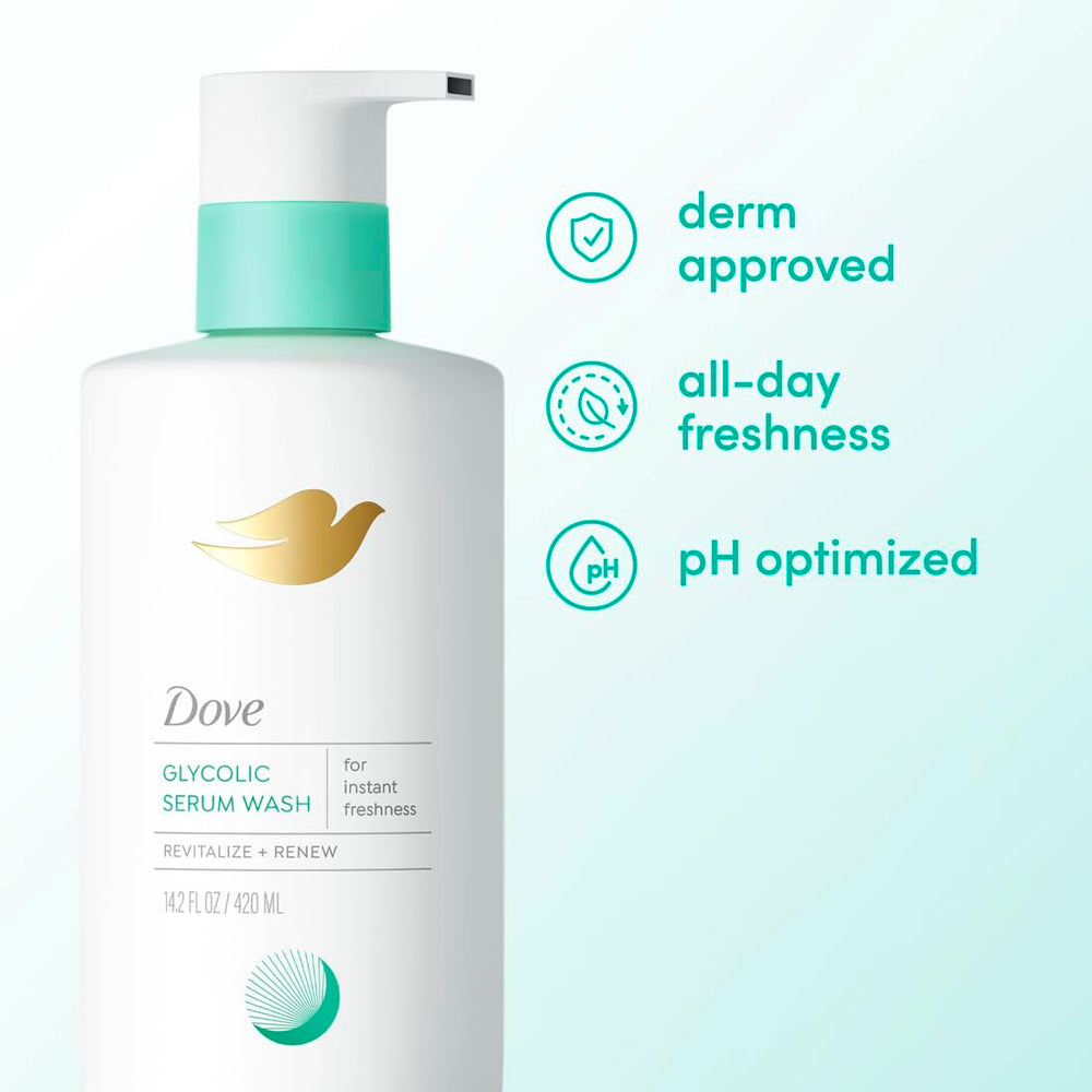 Dove Glycolic Serum Body Wash 2% glycolic acid for renewal