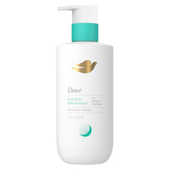 Dove Glycolic Serum Body Wash bottle front, smooth skin promise
