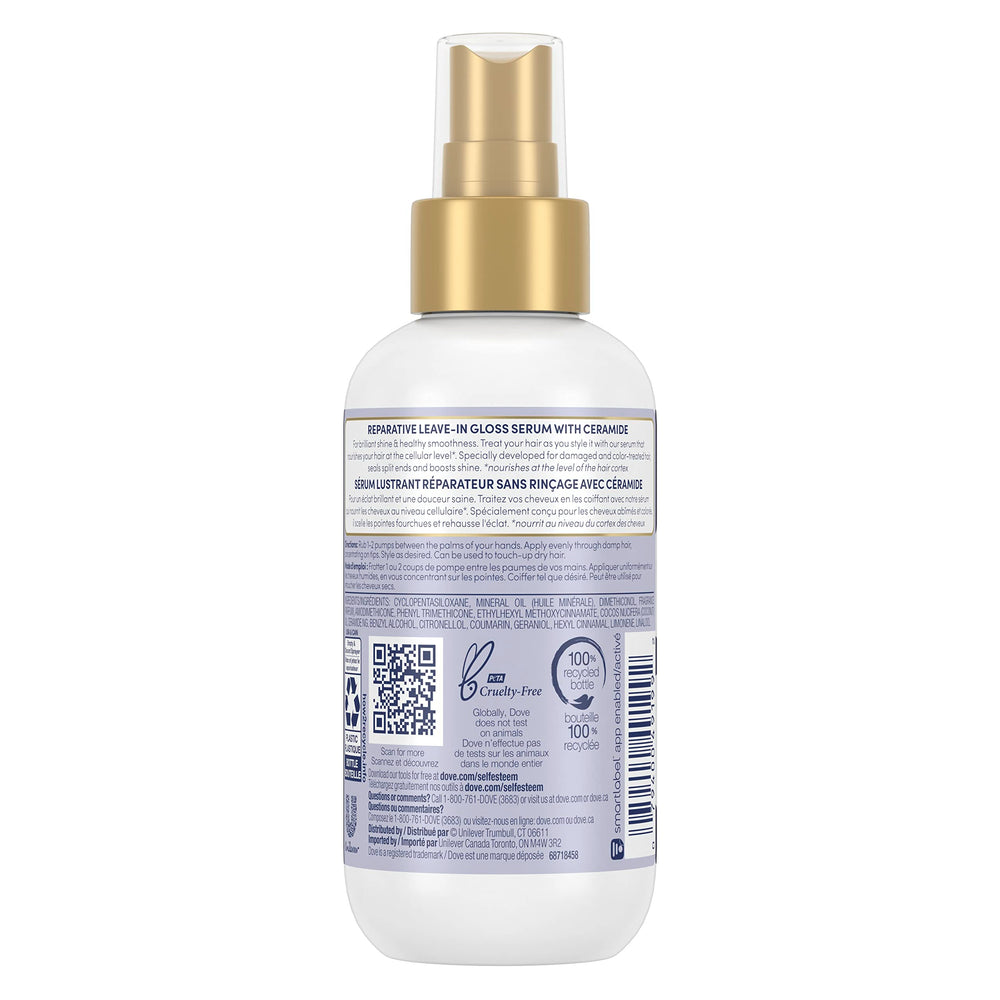 Dove Hair Therapy Leave-In spray delivering soft shine and easy styling.