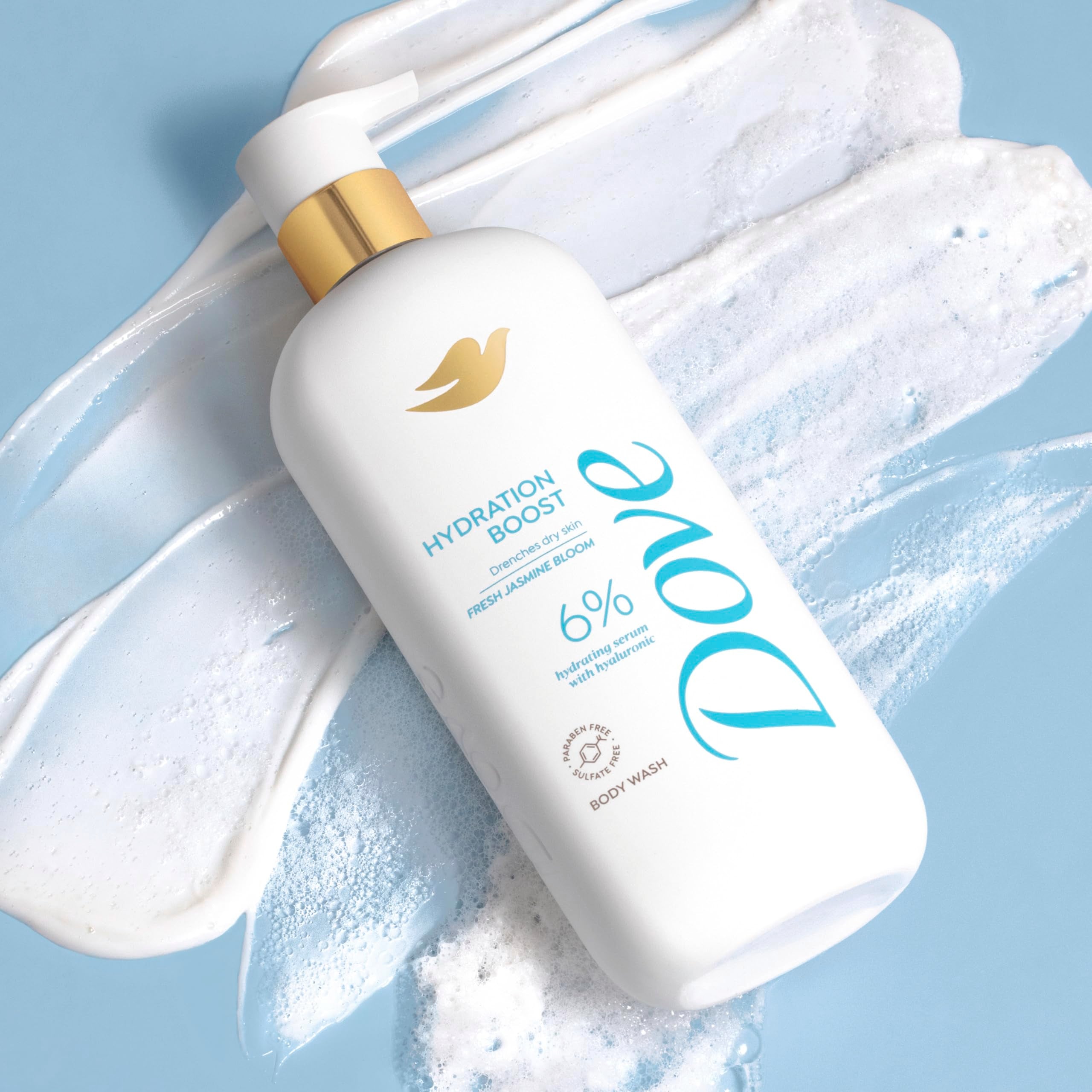 Dove Hydration Boost soft florals scent enhances your shower ritual