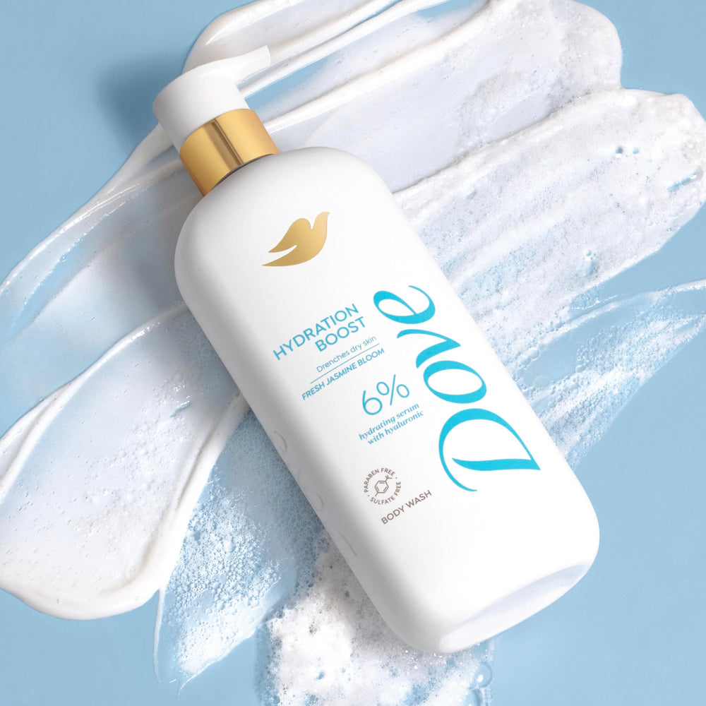 Dove Hydration Boost soft florals scent enhances your shower ritual