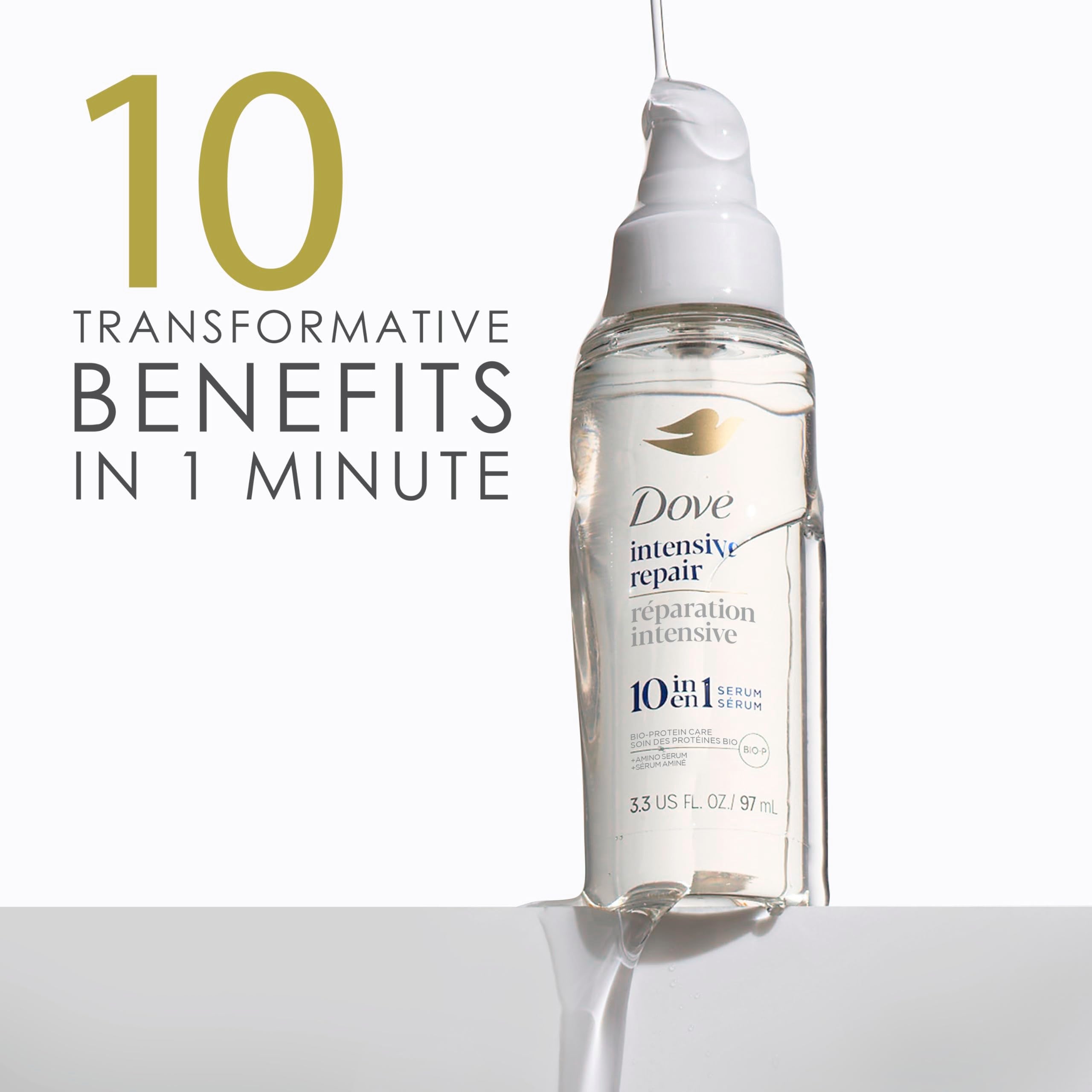 Dove Intensive Repair Bio-Protein Care label emphasizes protein-strength rebuilding