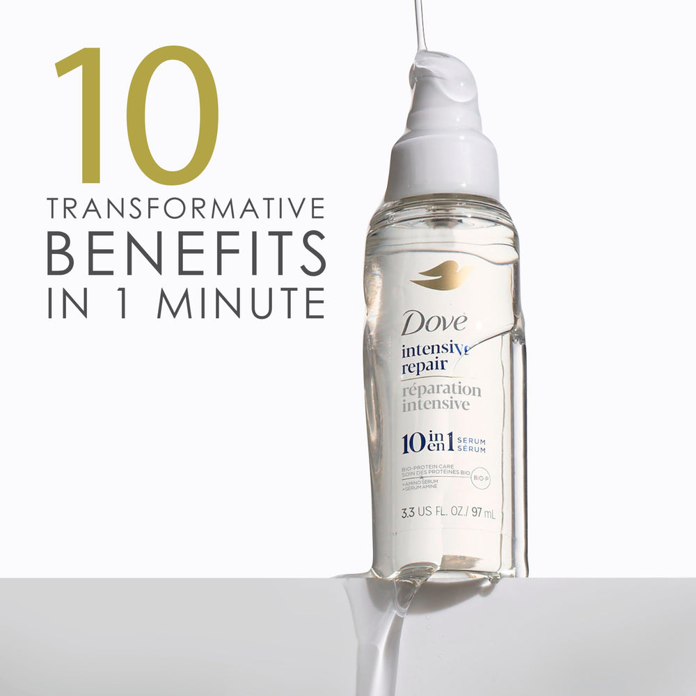 Dove Intensive Repair Bio-Protein Care label emphasizes protein-strength rebuilding