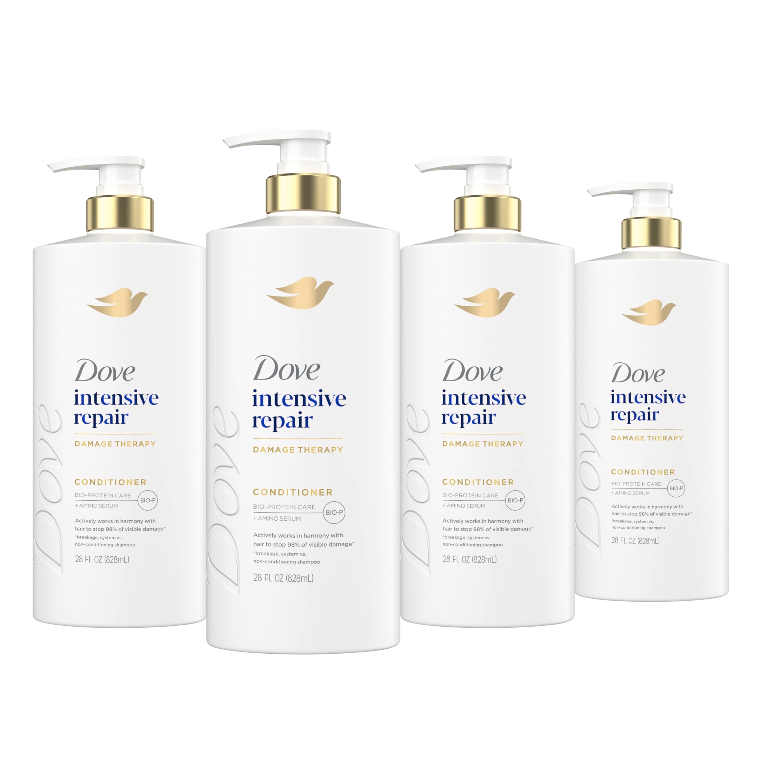 Dove Intensive Repair conditioner bottle for stronger, smoother hair.