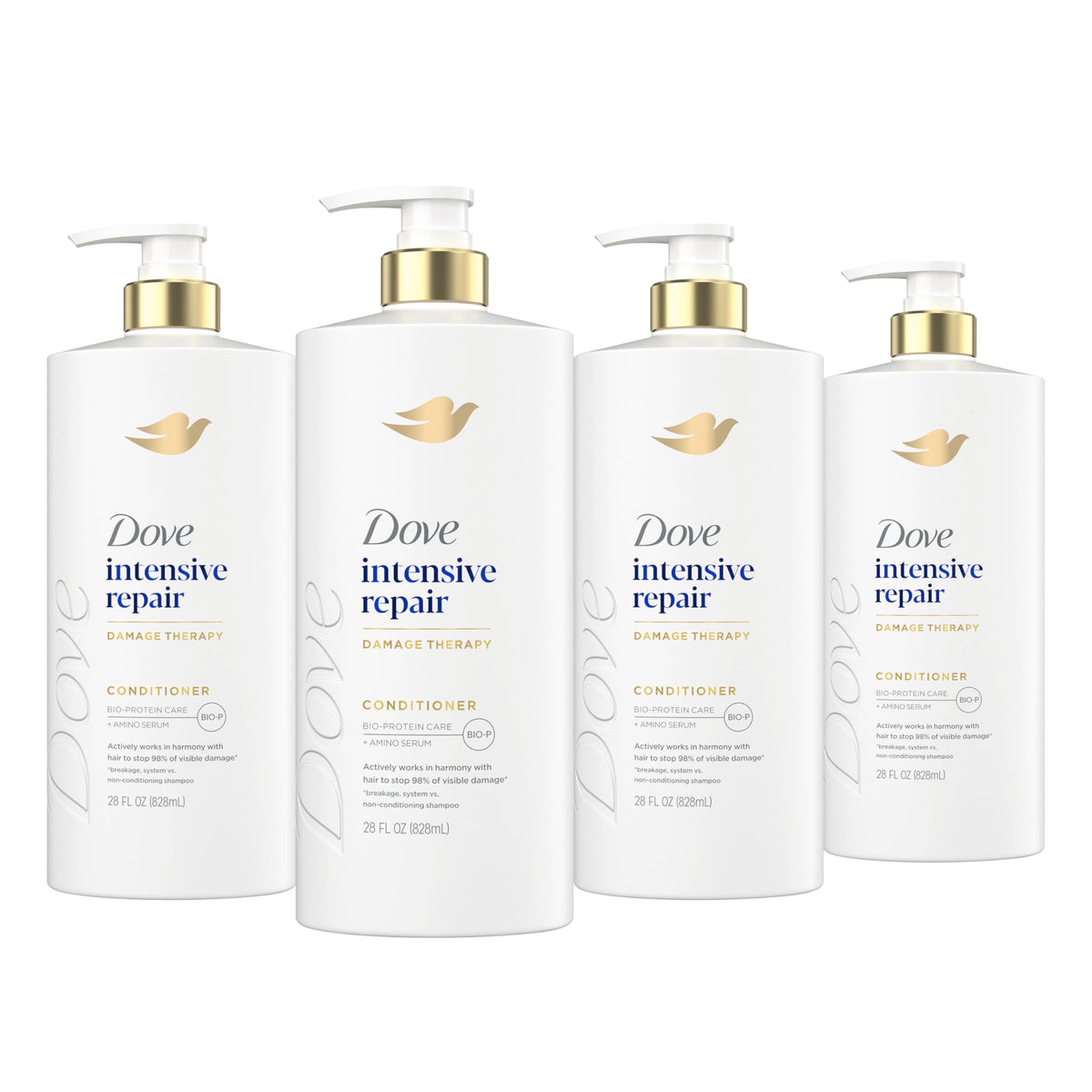 Dove Intensive Repair conditioner bottle for stronger, smoother hair.