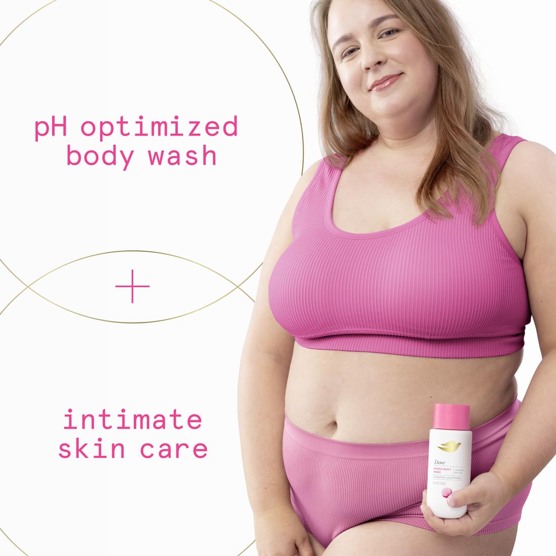 Dove Intimate Wash clear formula ensures unscented comfort for delicate skin.