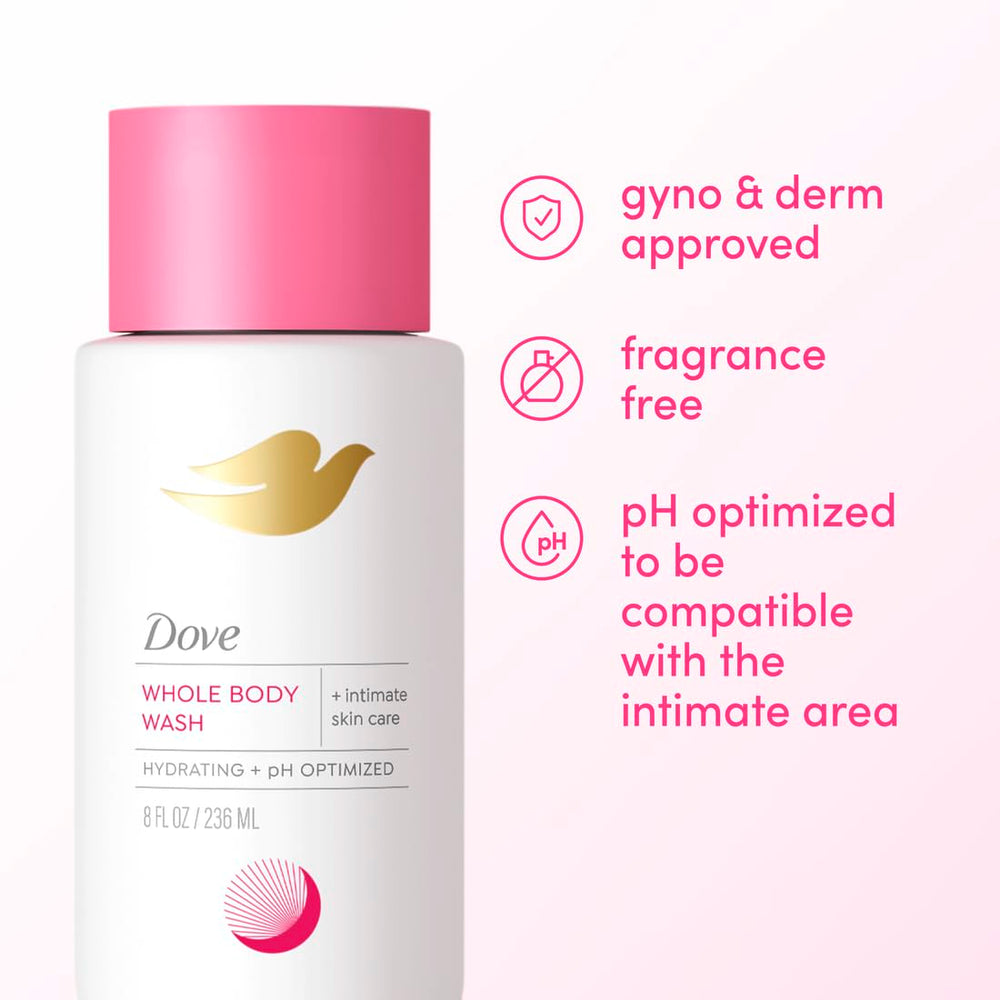 Dove Intimate Wash gynecologist-tested label for trusted care.
