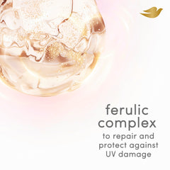 Dove Melting Lumi-Beads activation closeup shows moisture release for shine.