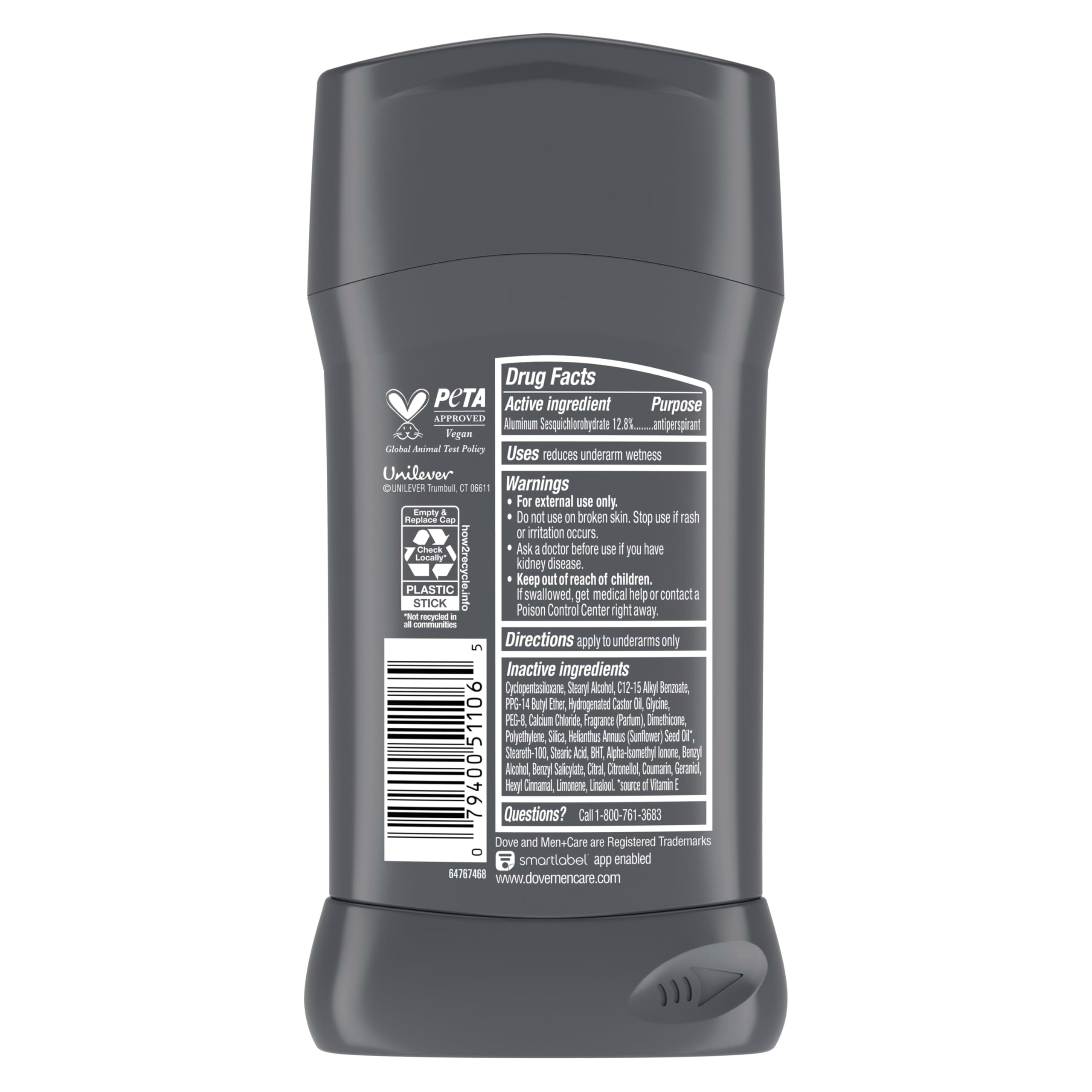 Dove Men+Care 72h protection aqua scent graphic highlighting lasting freshness