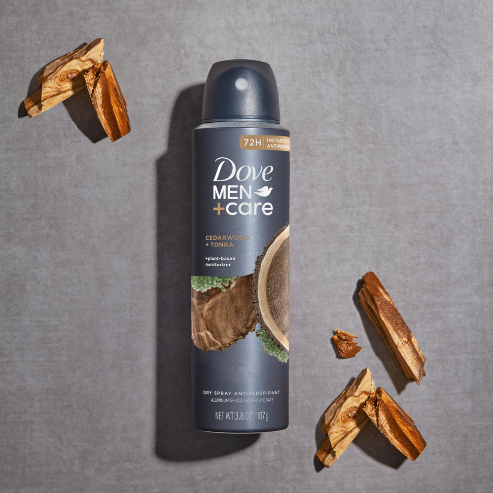 Dove Men+Care 72h protection label highlights extended odor and sweat control