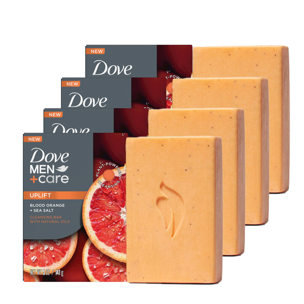 Dove Men+Care cleansing bar pack with Blood Orange and Sea Salt for daily hydration