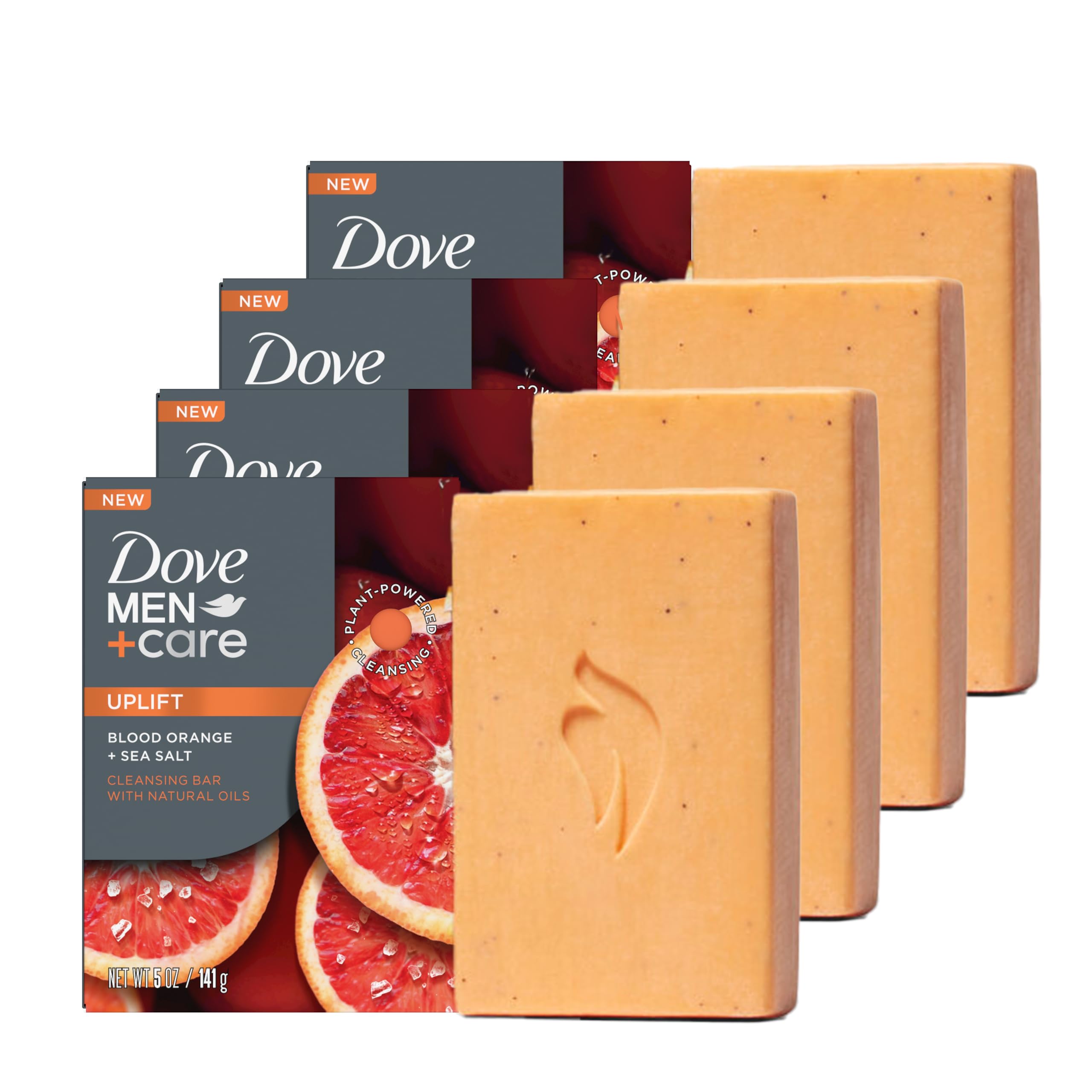 Dove Men+Care cleansing bar pack with Blood Orange and Sea Salt for daily hydration