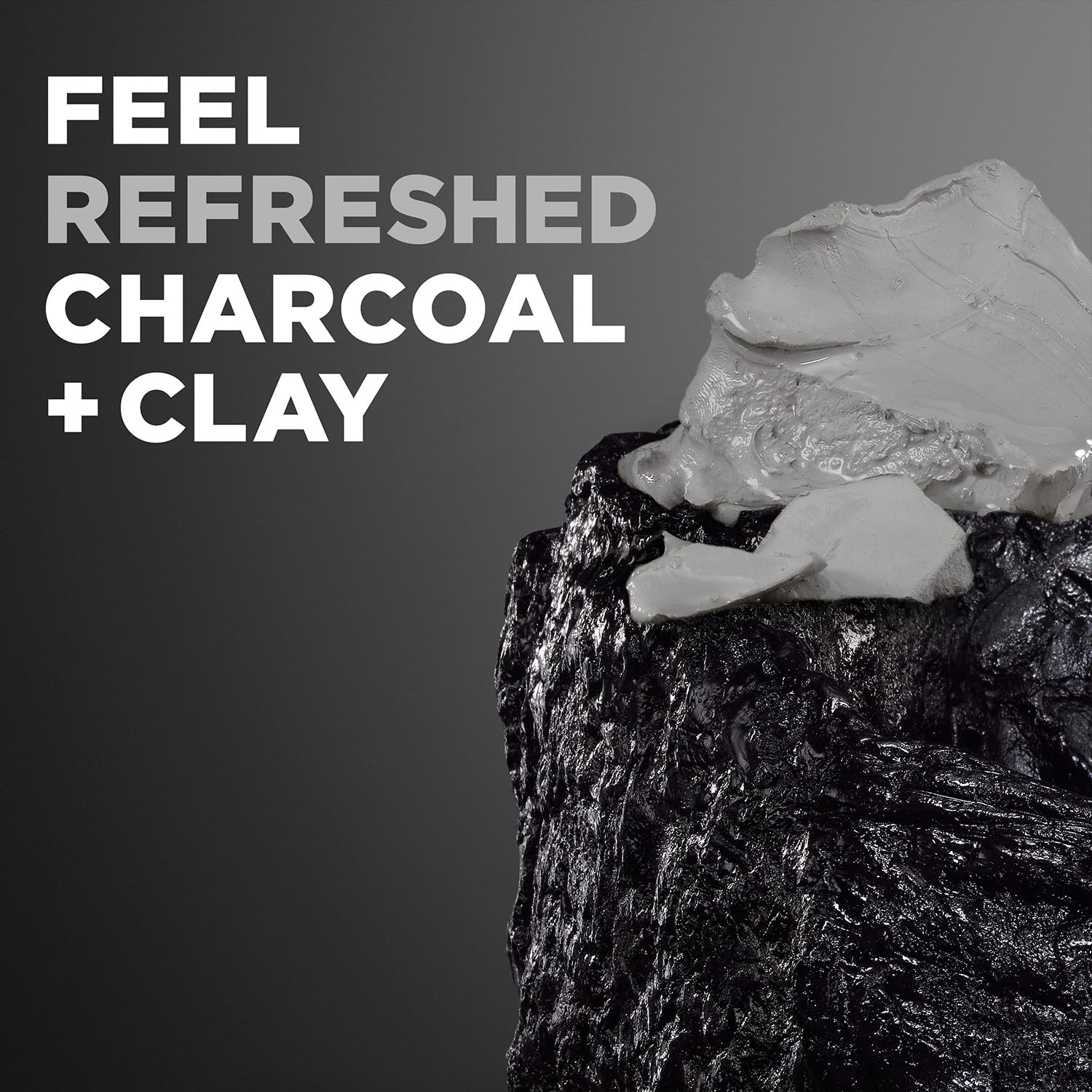 Dove Men+Care charcoal bar in hand during shaving prep.