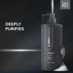 Dove Men+Care Charcoal + Clay cleanses hair while preserving lightweight moisture.