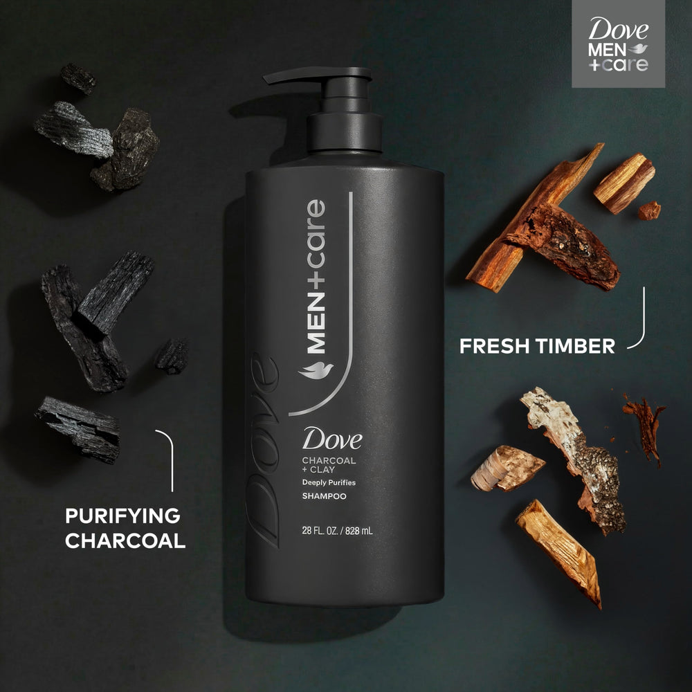 Dove Men+Care Charcoal + Clay scalp refresh after workouts.