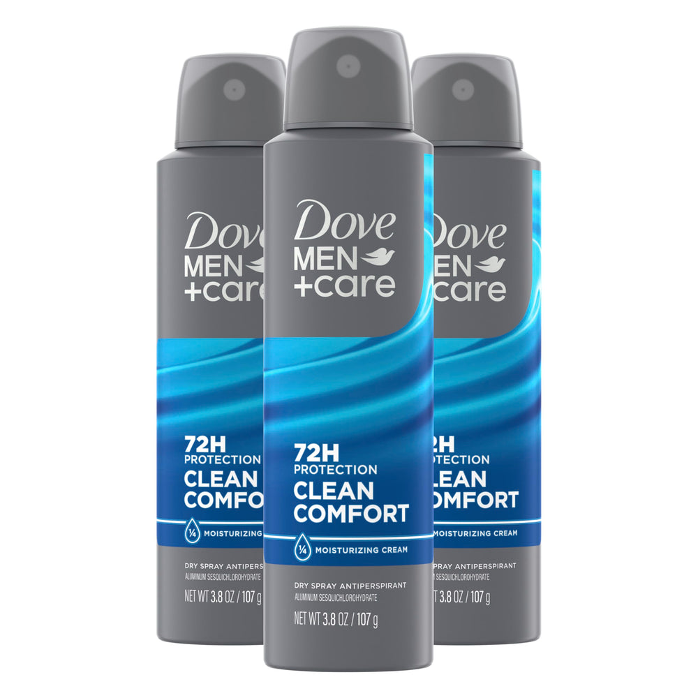 Dove Men+Care Clean Comfort dry spray can with instant dry feel for underarms