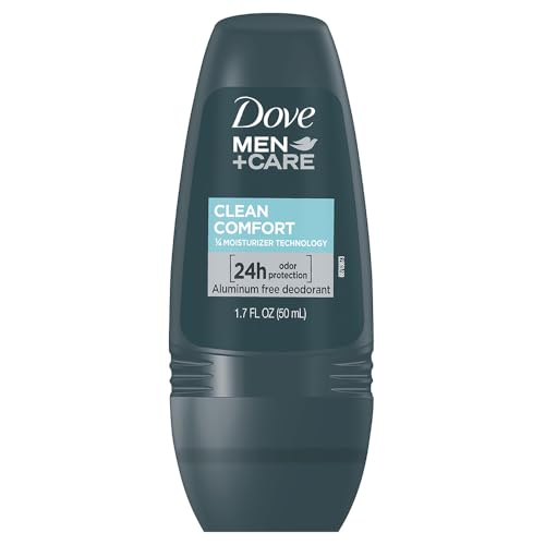 Dove Men+Care Clean Comfort roll-on deodorant application, smooth glide on skin