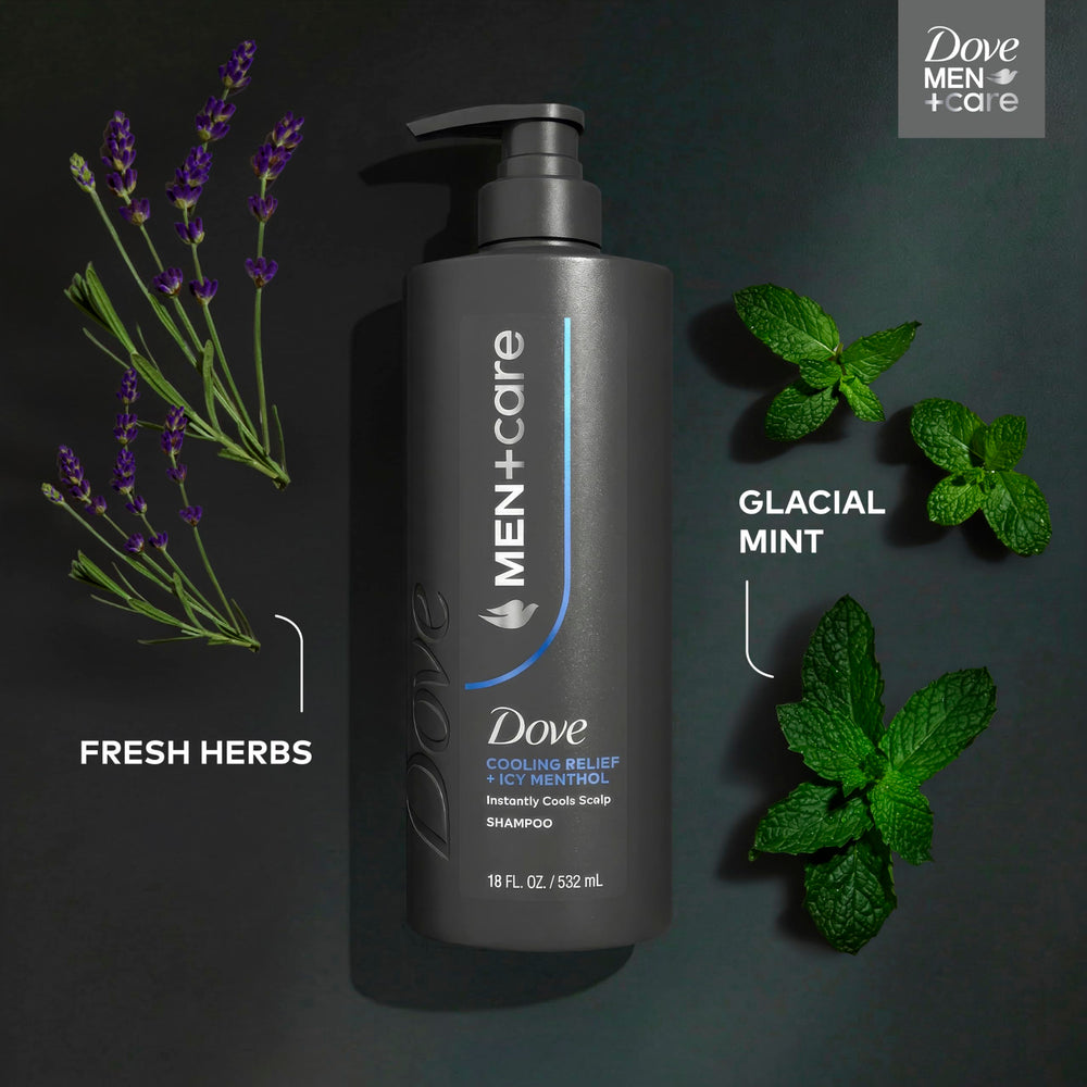 Dove Men+Care Protein Power graphic highlights bond protection for resilient hair.