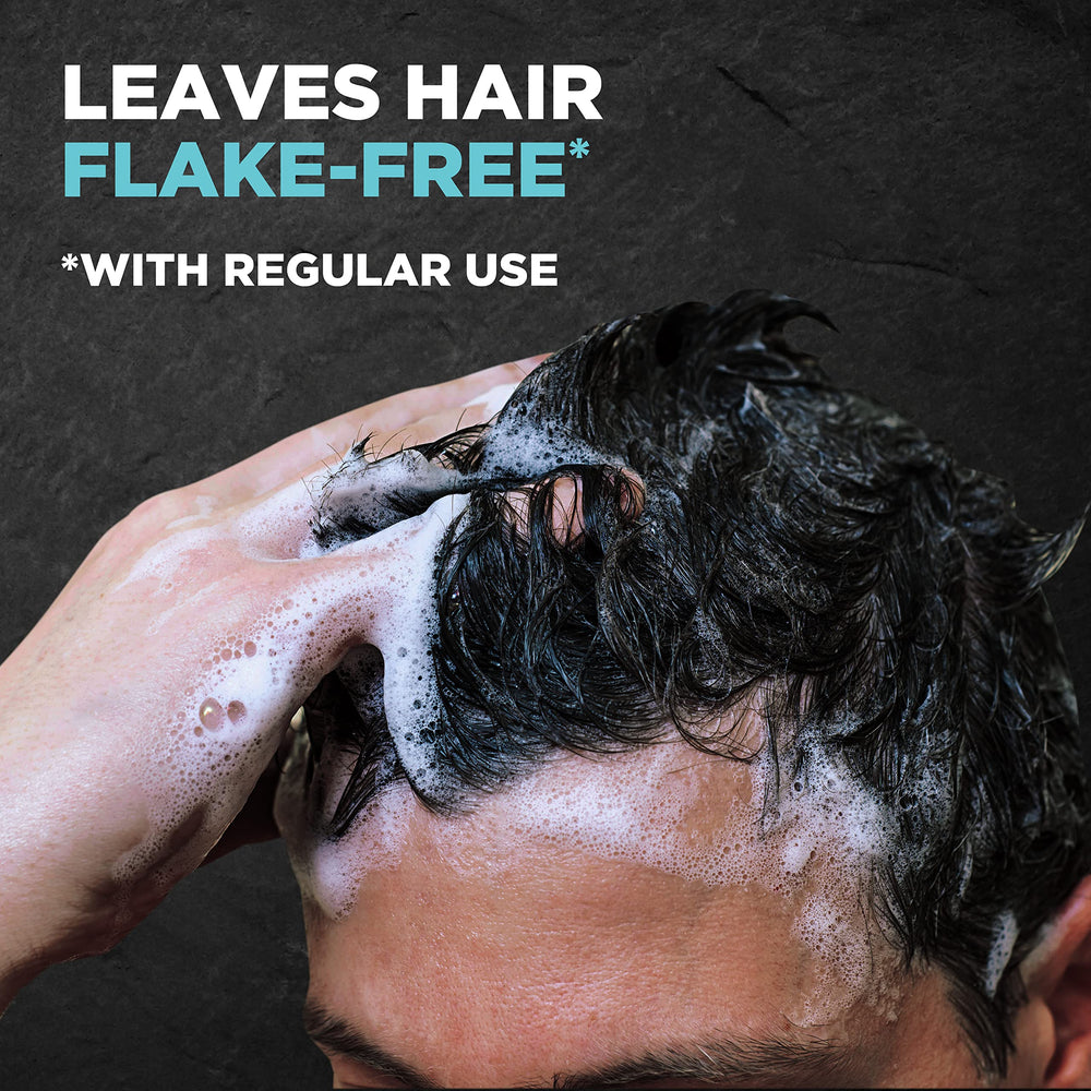 Dove Men+Care label shows pyrithione zinc for dandruff defense