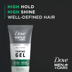 Dove Men+Care Hair Gel with alcohol-free formula for daily comfort.