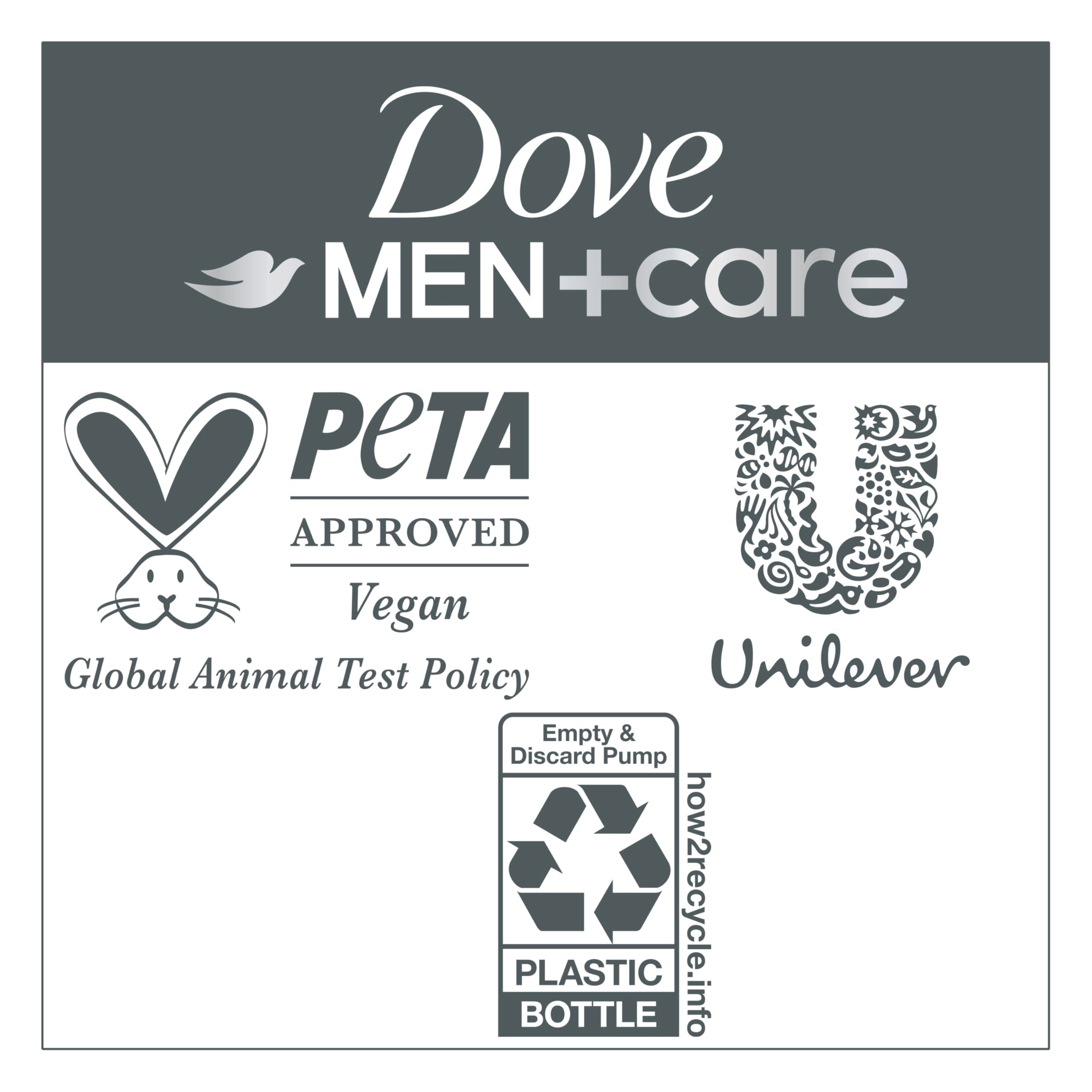 Hair after wash with Dove Men+Care smooth and natural movement