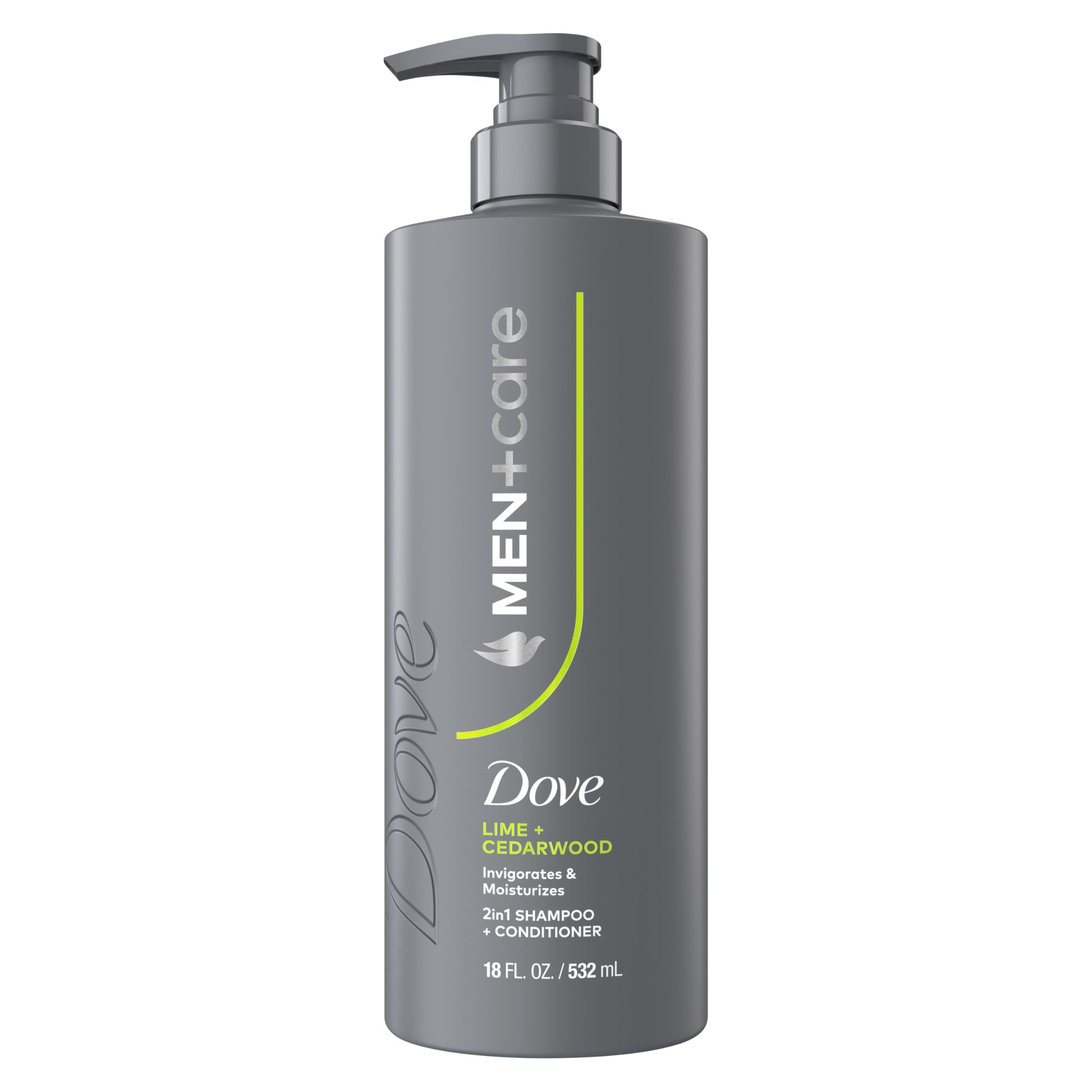 Dove Men+Care Lime & Cedarwood 2in1 bottle for everyday cleansing and conditioning