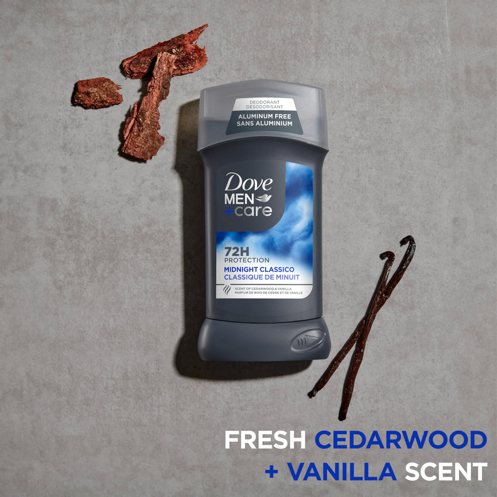 Three-ounce deodorant stick featuring 1/4 moisturizing cream for moisture.