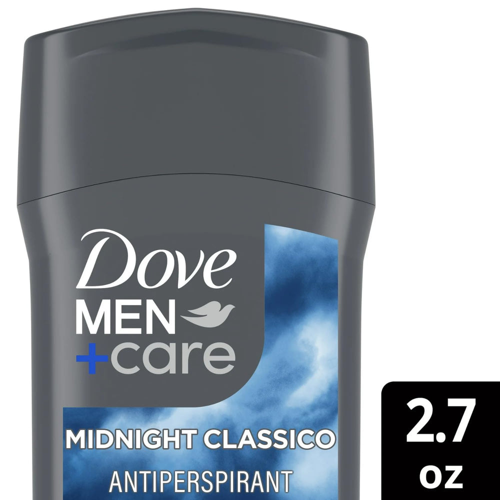 Underarm application scene with Dove Men+Care Midnight Classico for everyday protection.