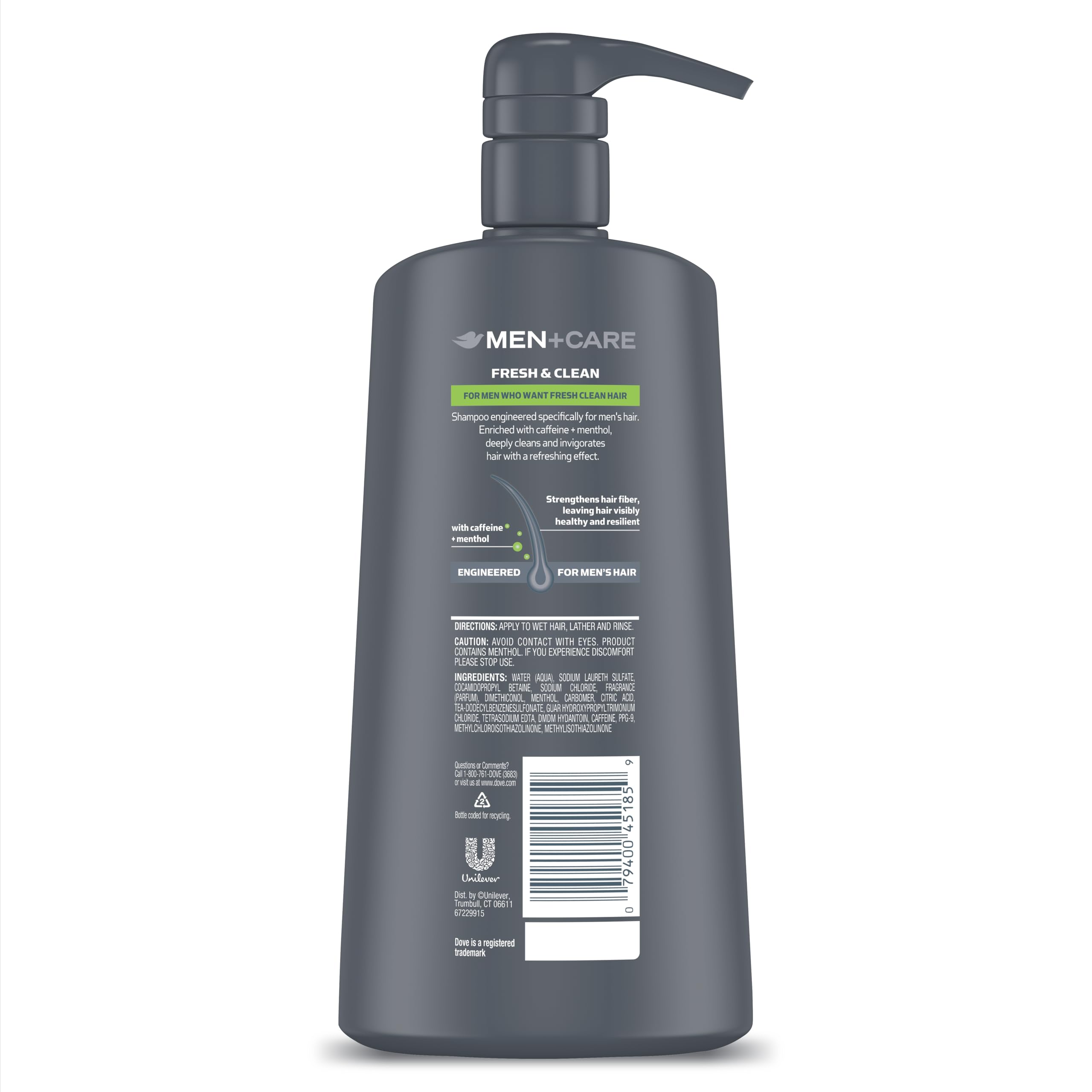 Dove Men+Care 2-in-1 rich foam lather demonstrates deep-clean action