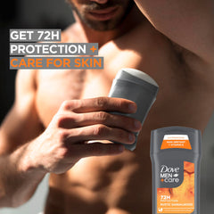 Dove Men+Care Rustic Sandalwood scent close-up conveys calming aroma for daily use