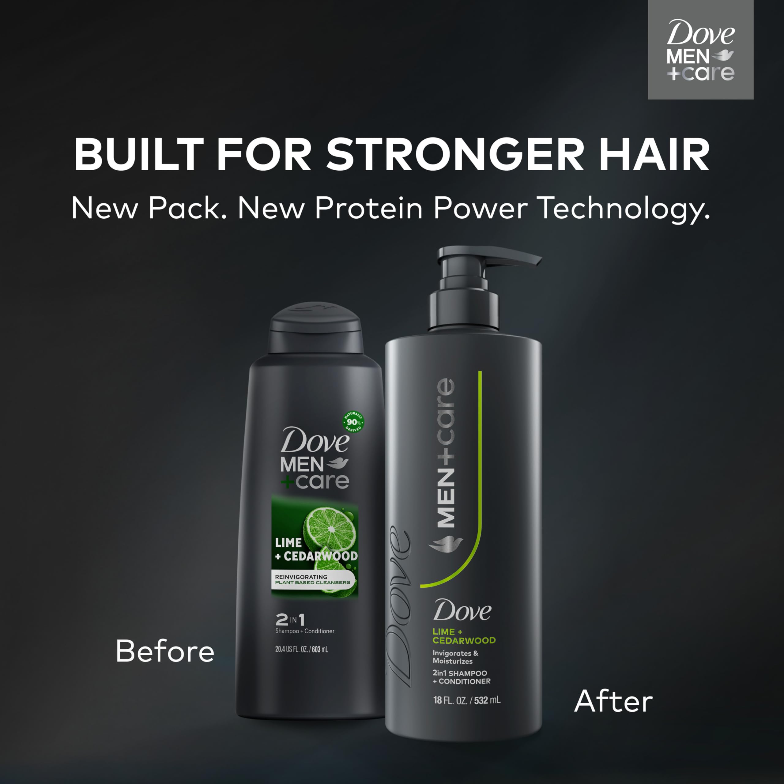 Dove Men+Care scalp refresh moment under running water for renewed vitality