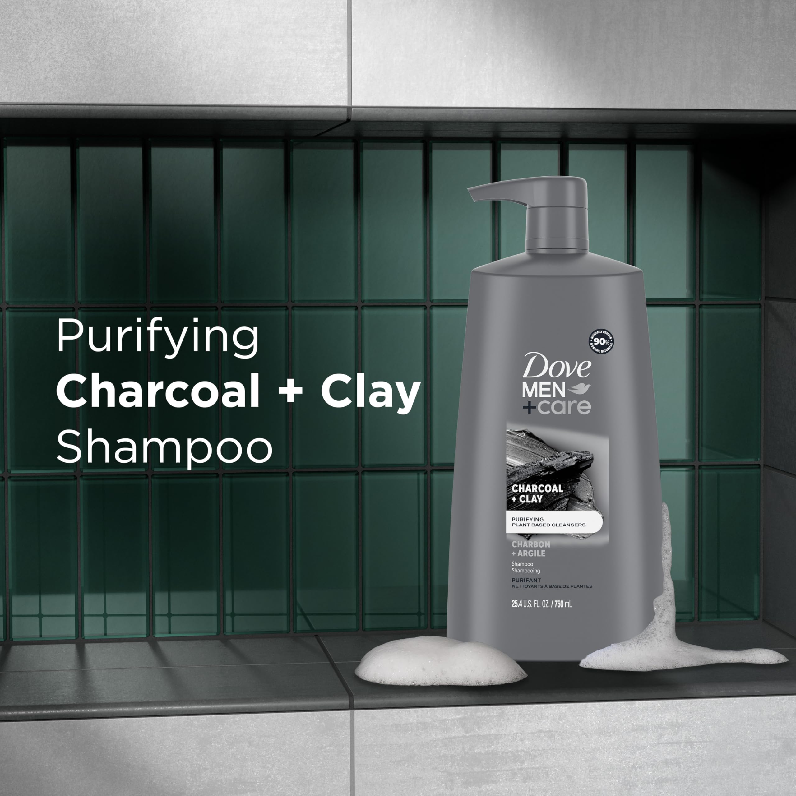 DOVE Men + Care Charcoal + Clay in-shower lather and hair