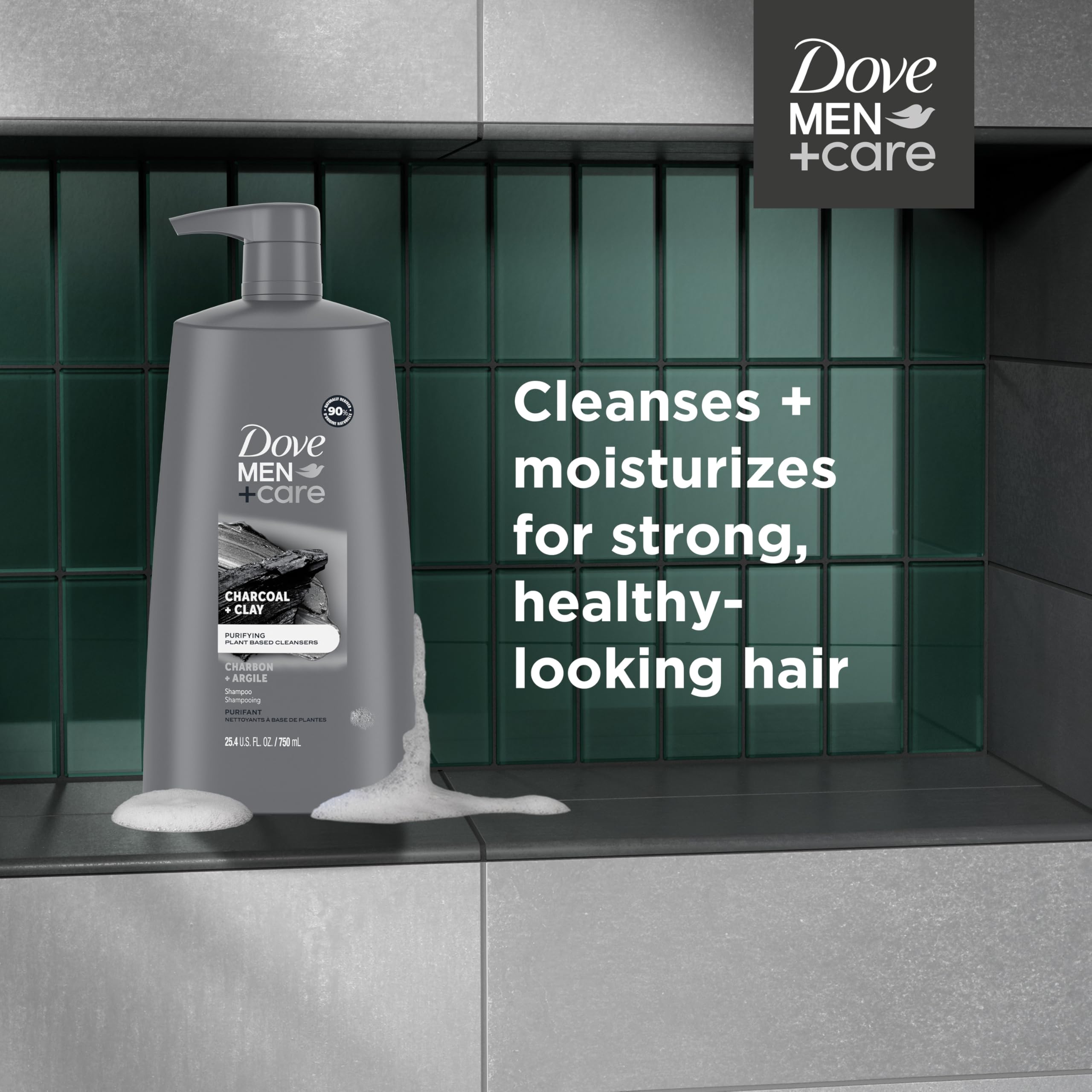 DOVE Men + Care Charcoal + Clay recyclable bottle